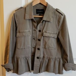 Lucky Brand Peplum Utility Jacket, size XS